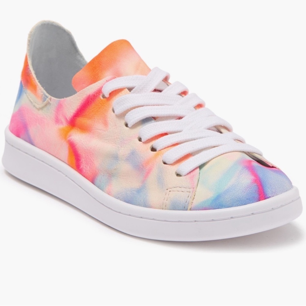 Schutz Ofelia Couros Multicolor Bright Tie Dye NWT Shoes size 7.5B